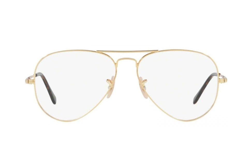 Ray Ban Unisex Dorado 0Rx6489 2500 345 0Rx6489 2500 55Aviator Lentesplus Argentina