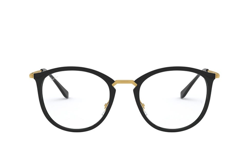 Ray Ban mujer shiny black 0RX7140 2000 Lentesplus Colombia